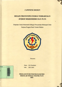 Image of Desain Prototipe Energi Terbarukan Hybrid Mikrohidro dan PLTS