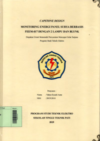 Image of Monitoring Energi Panel Surya Berbasis PZEM-017 Dengan 2 Lampu Dan Blynk