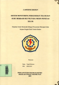 Image of Sistem Monitoring Pergeseran Telur Dan Suhu Berbasis Blynk Pada Mesin Penetas Telur