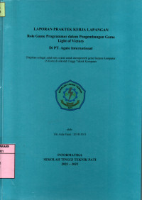 Image of Role Game Programmer dalam Pengembangan Game Light of Victory