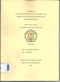 Image of Analisis Sistem Panel Surya On Grid Serta Cara Perawatannya Di RSU Fastabiq Sehat P7KU Muhammadiyah Pati