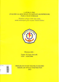 Image of Analisis Alarm Mesin Pendingin (Kompresor) pada Cold Storage