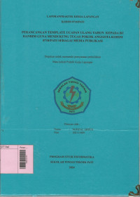 Image of Perancangan Template Ucapan Ulang Tahun Kepada BU Dandim Guna Mendukung Tugas Pokok Anggota Kodim 0718/Pati Sebagai Media Publikasi