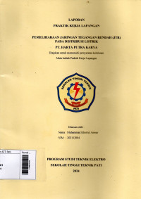 Image of Pemeliharaan Jaringan Tegangan Rendah (JTR) Pada Distribusi Listrik PT. Harta Putra Karya