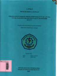 Image of Perancangan Website Profil Perusahaan PT Dua Putra Utama Makmur Tbk Menggunakan Feamework React