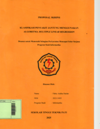 Image of Klasifikasi Penyakit Jantung Menggunakan Algoritma Multiple Linear Regression