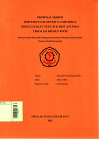 Image of Implementasi Sistem E-Commerce Menggunakan Next.JS & Rest Api pada UMKM Ais Frozen Food