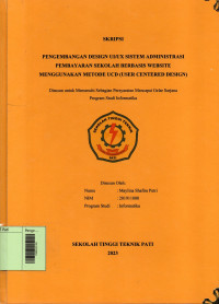 Image of Pengembangan Design UI/UX Sistem Administrasi Pembayaran Sekolah Berbasis Website Menggunakan Metode UCD (User Centered Design)