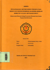 Image of Pengaplikasian Metode Design Thinking Pada Design UI/UX Sistem Informasi Akademik Berbasis Mobile Di Yayasan Abu Bakar Group
